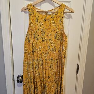 Old Navy Mustard Floral Maxi Dress